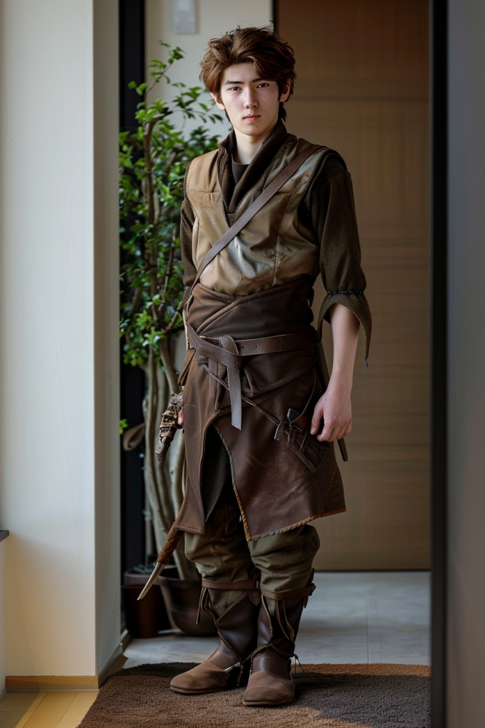 ケルト戦士風コスプレ写真